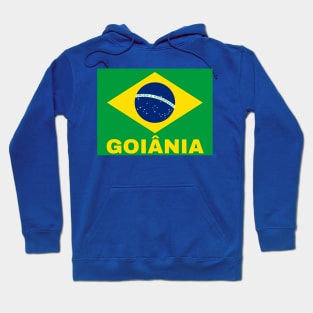 Goiânia City in Brazilian Flag Hoodie